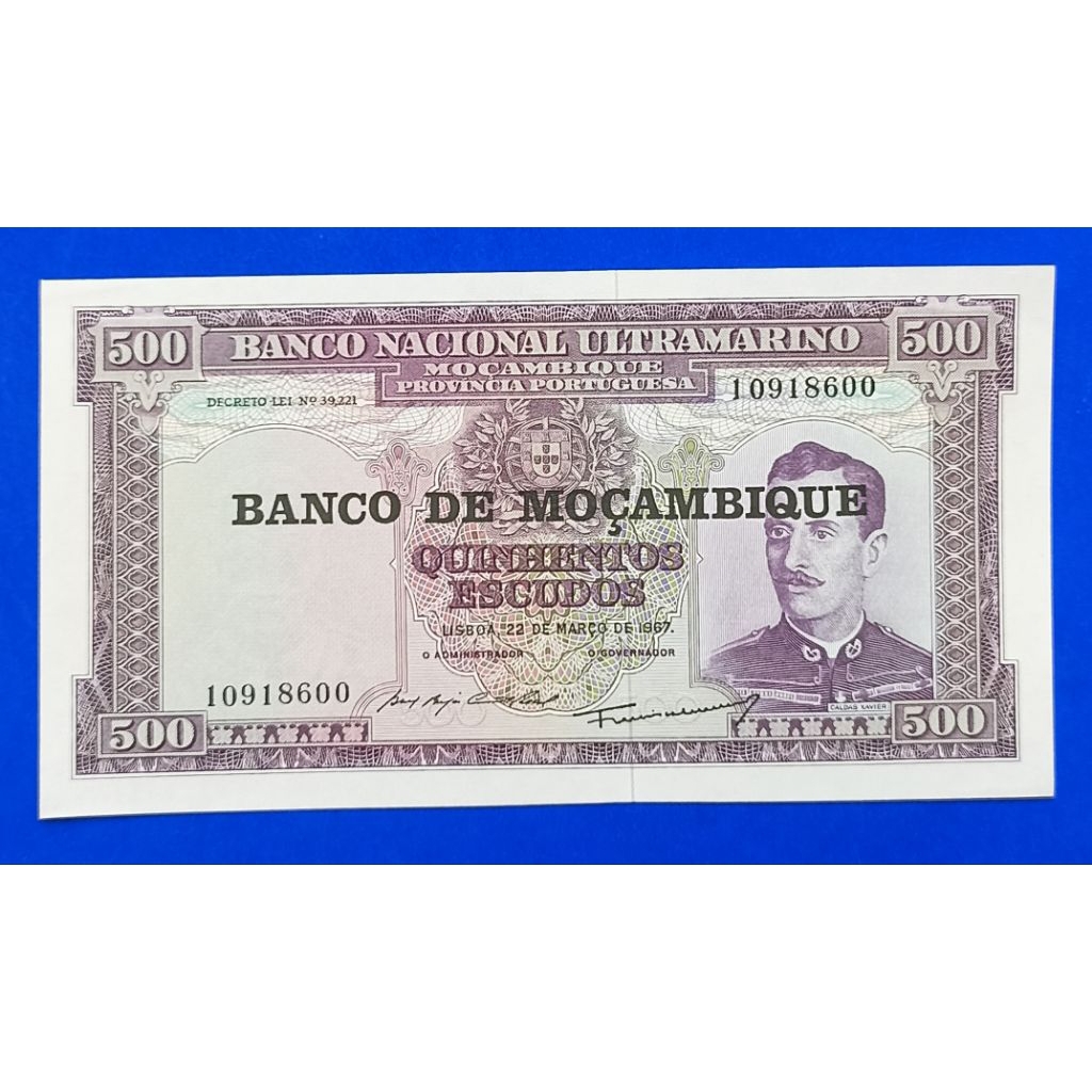 UANG KERTAS MOZAMBIK 5O ESCUDOS