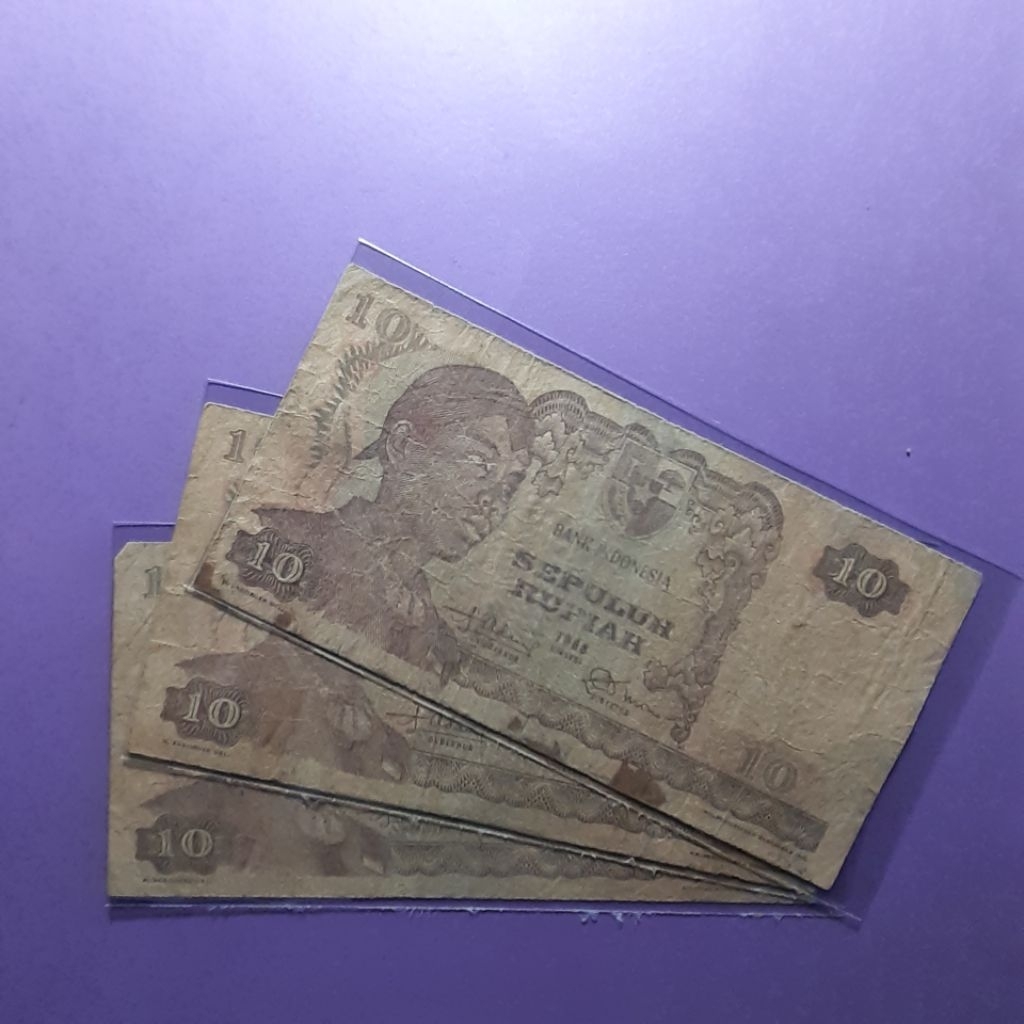 Uang kuno 10 rupiah sudirman 1968