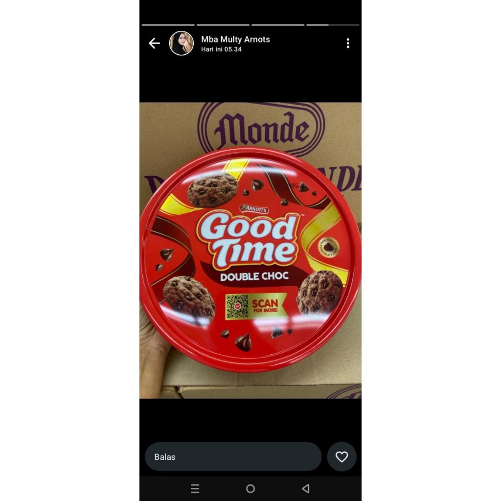 Biskuit Kaleng Good Time 277 gram - Double Choco, Kerenyahan Coklat untuk Camilan Lebaran
