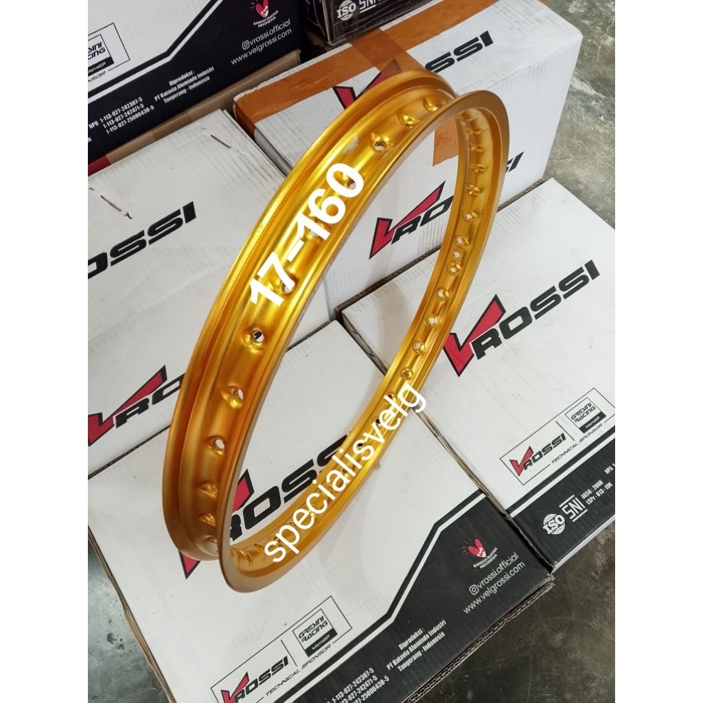 VELG PELAK JARI JARI V ROSSI RING 17 UKURAN 17-160 WARNA GOLD. VELG PELEK RIM V ROSSI RING 17-160 SI