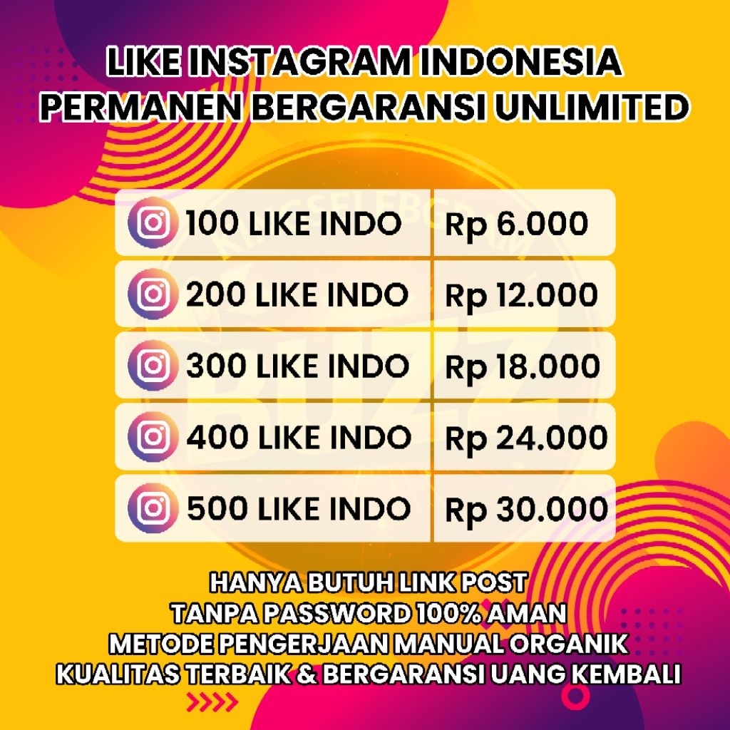 Like Instagram Indonesia Terpercaya Permanen Bergaransi Selamanya