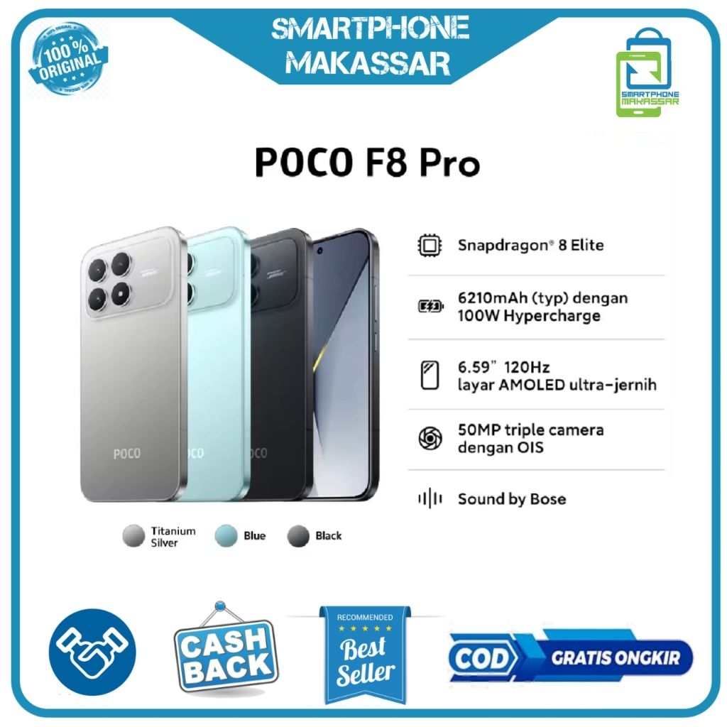 POCO F8 Pro 5G 12/512GB Garansi Resmi