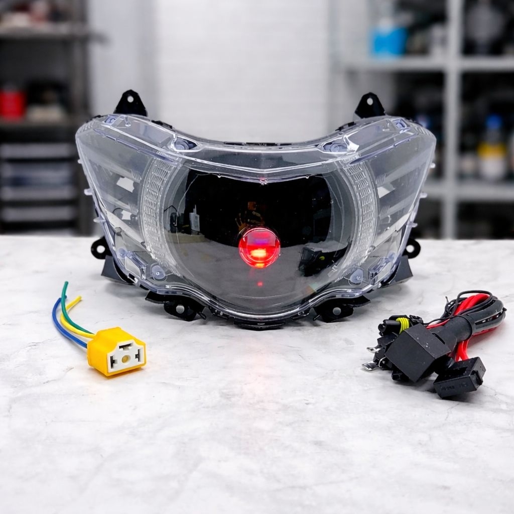 Lampu biled soket h4 Mio Soul GT 115 Xeon GT 125 custom lampu H4 cahaya biled