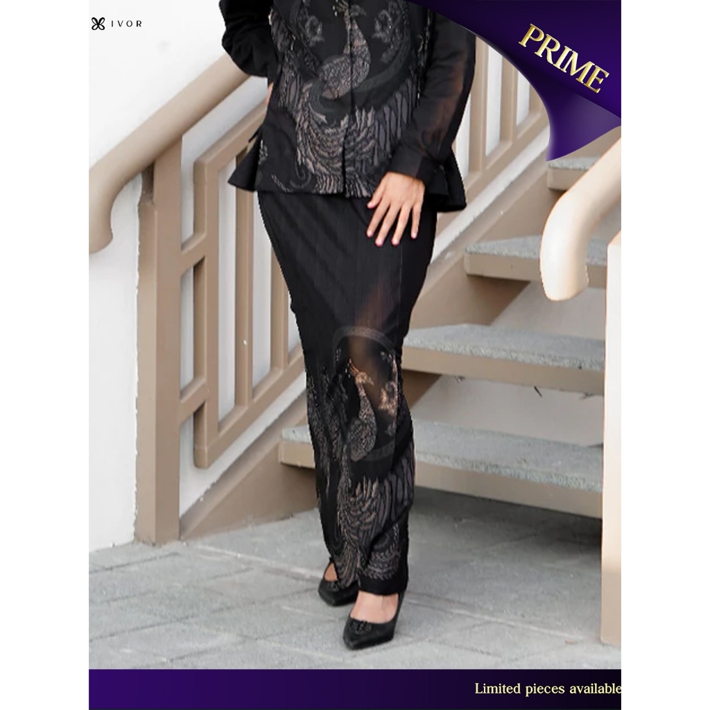 Laskala x IVOR Turangga Skirt Rok Batik Hitam Panjang