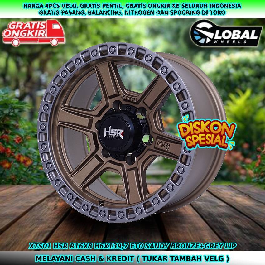 velg mobil offroad r16 Panther Strada Triton Hardtop Terrano dll velg mobil hsr XTS01 R16