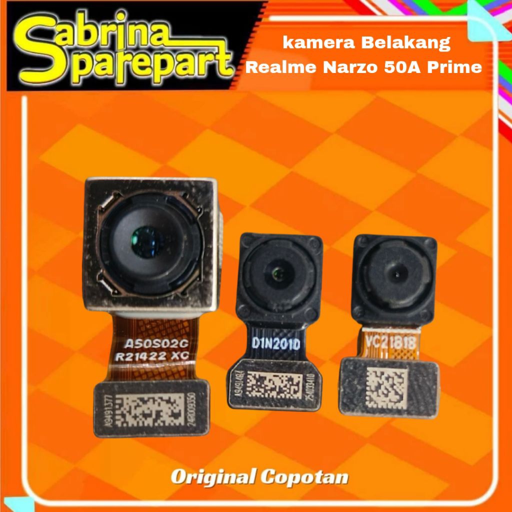 Kamera Belakang Realme narzo 50A Prime 1set Original second Copotan