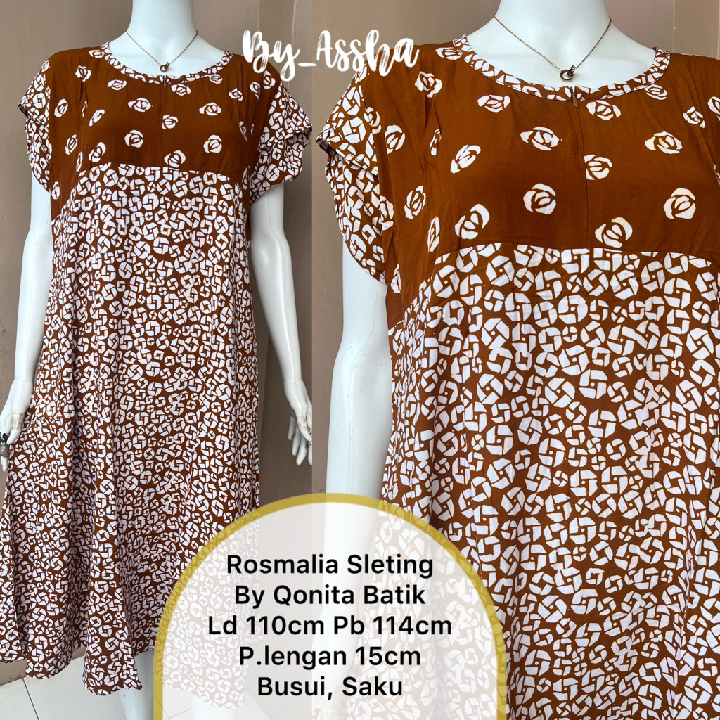 Daster Batik Qonita Pekalongan Rosmalia Sleting