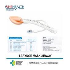 OneHealth Laryngeral Mask Airway LMA Silicone Per Pcs Alat Bantu Jalan Napas Disposable Onehelath