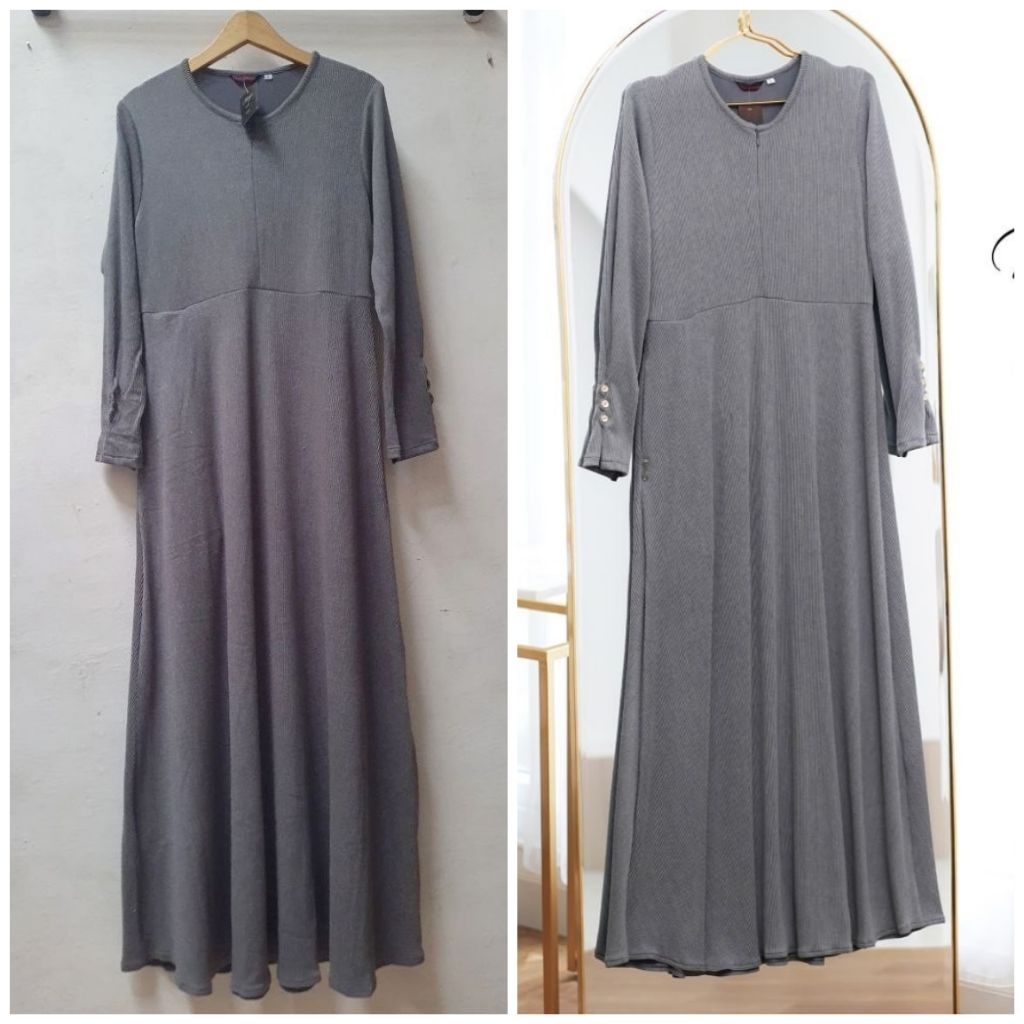 [PRELOVED] SHAFEEYA - WILLONA ABAYA KNIT / ABAYA KNIT ESTETIK MURAH / ABAYA LEBARAN