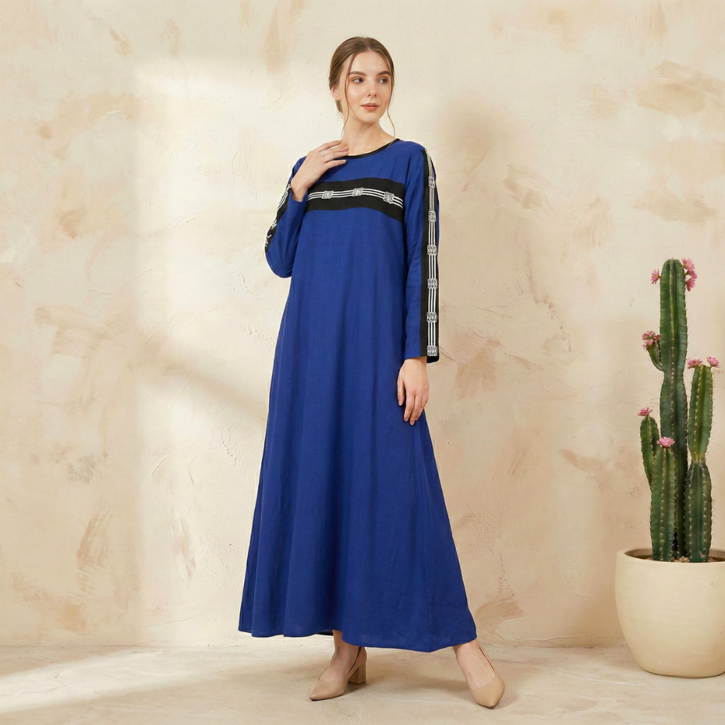 Gamis Polos Elegan Dan Simple Bahan Rayon Adem