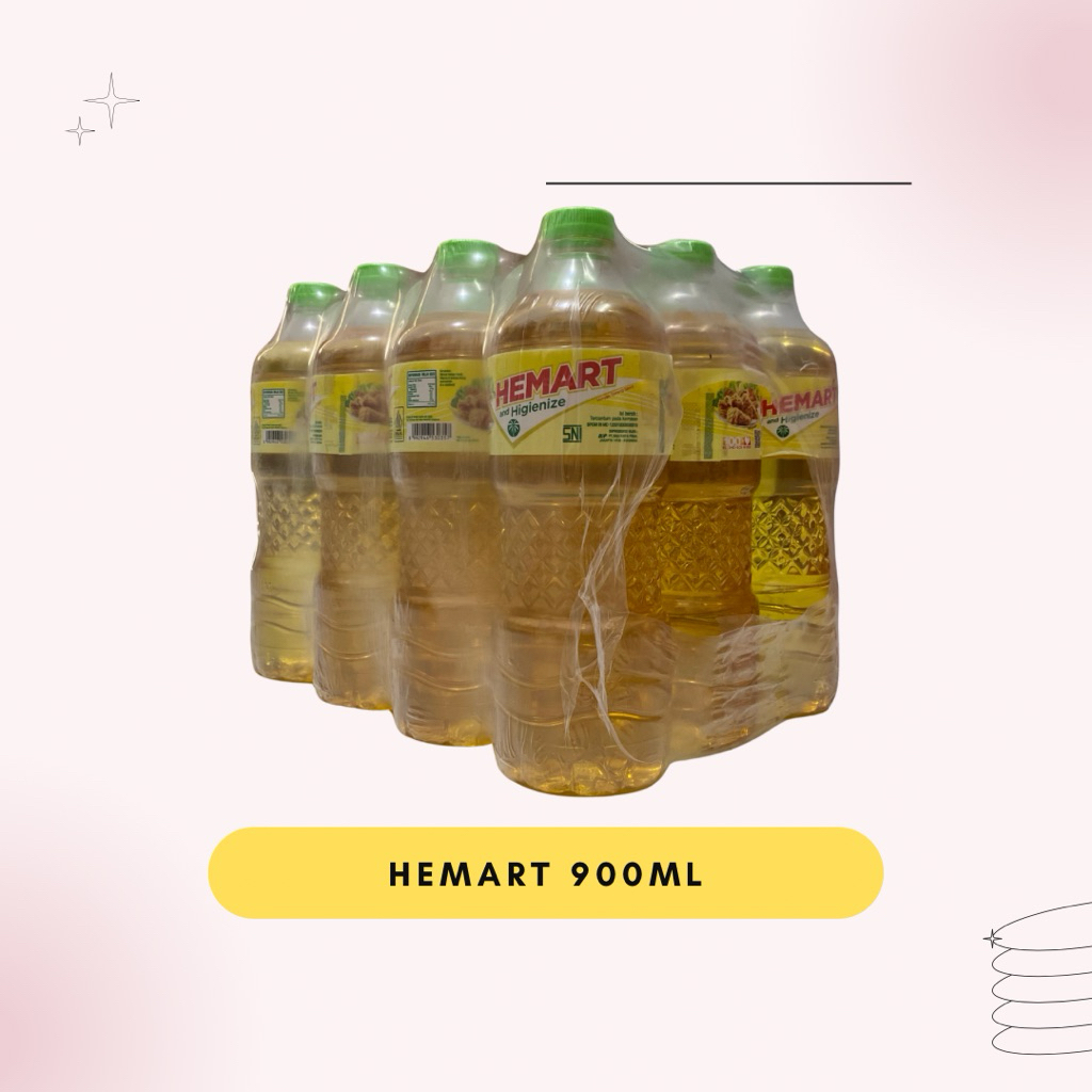 HEMART minyak goreng 900ml 1 krat 1 karton