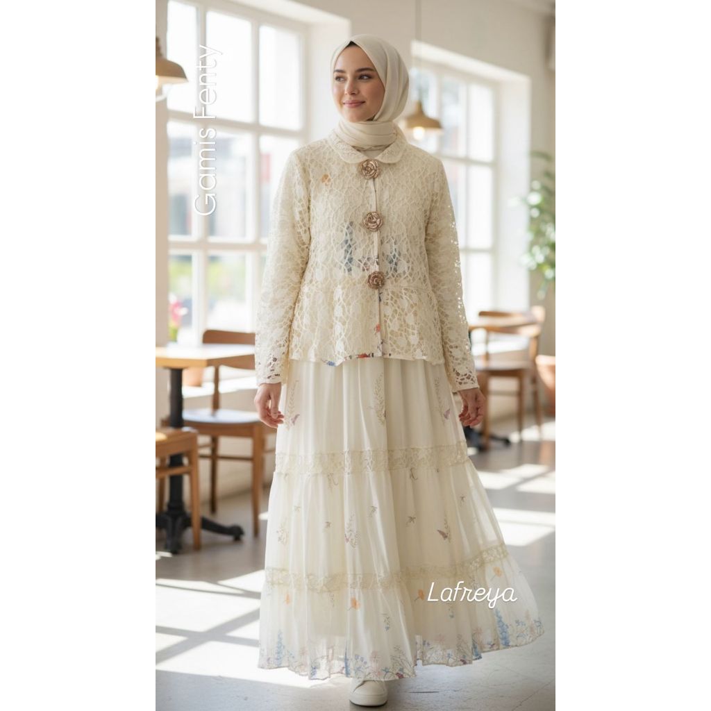 Cleome Lafreya Gamis Fenty Keaton Fashion Muslim Wanita LFY