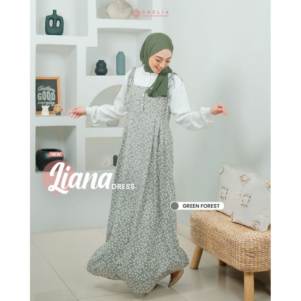 liana dress Green Forest by Obelia