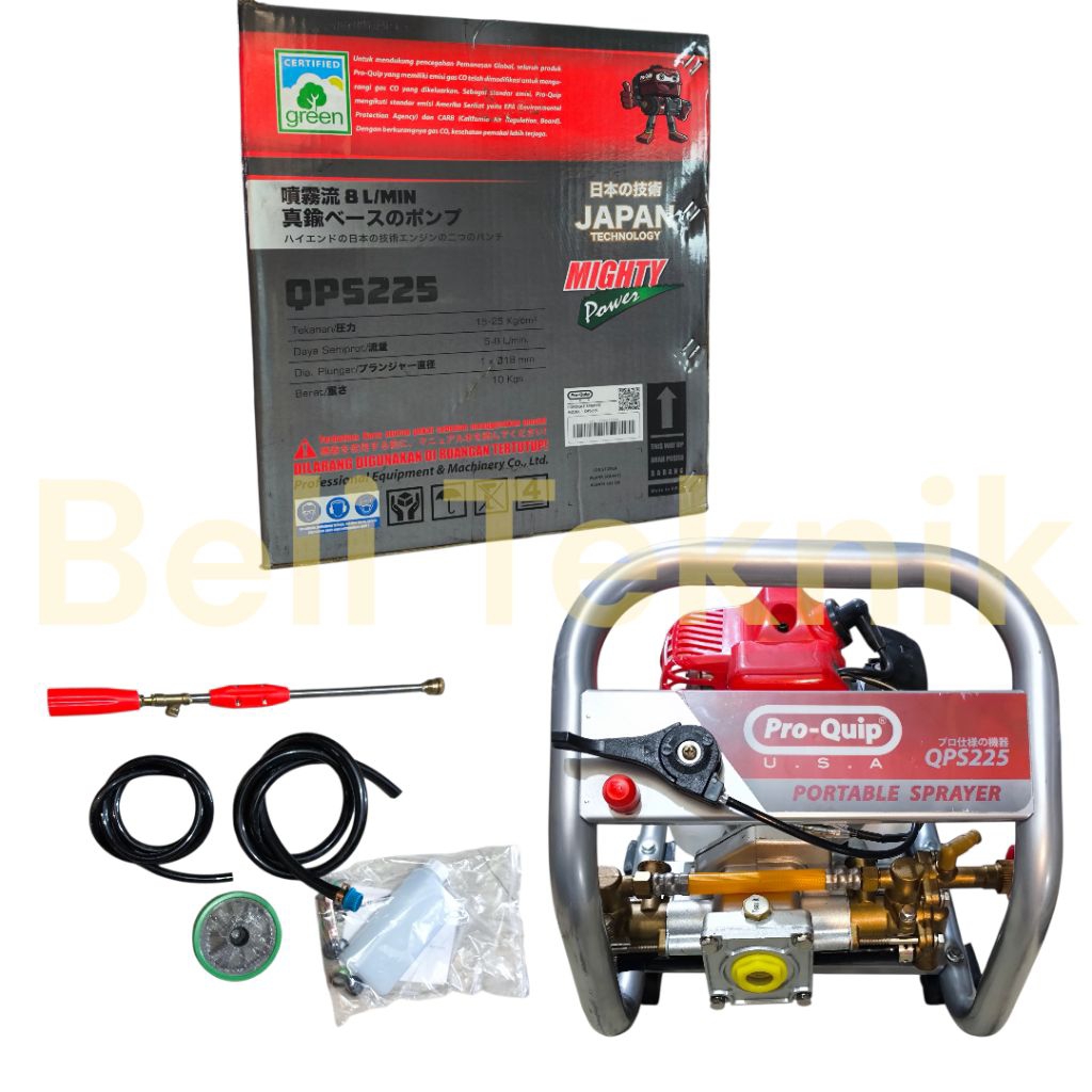 Sprayer portable proquip QPS225 pompa sprayer 2 tak satu set