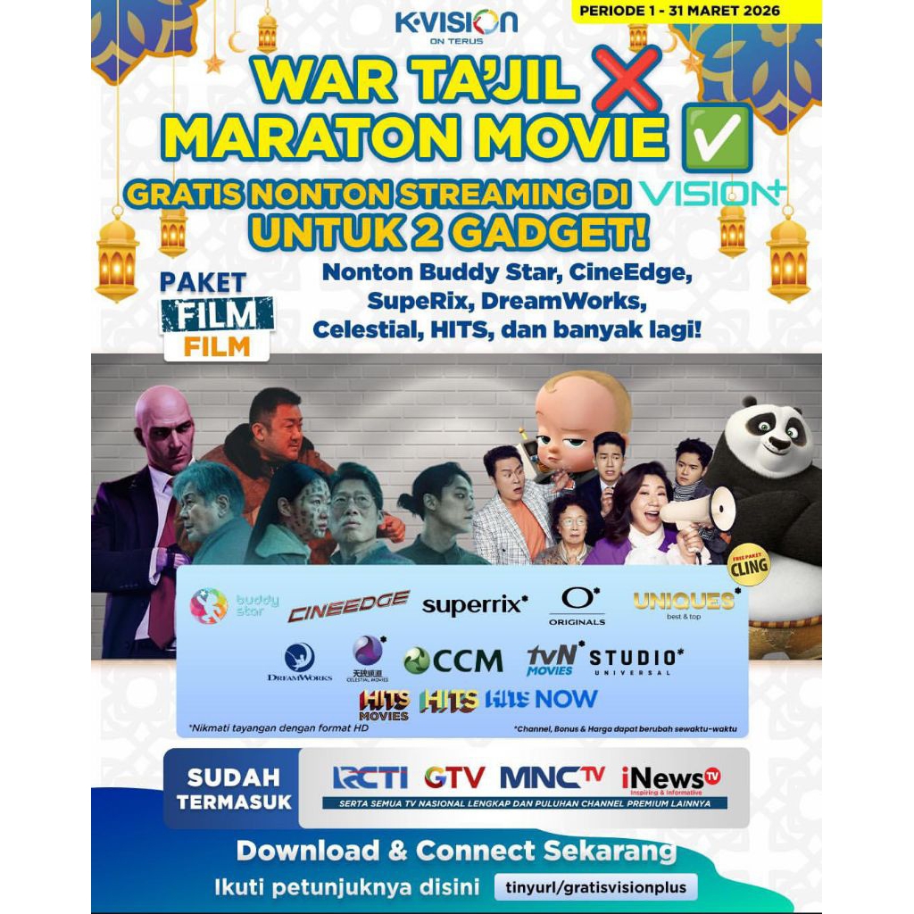 Voucher Paket FILM K-Vision 30 Hari