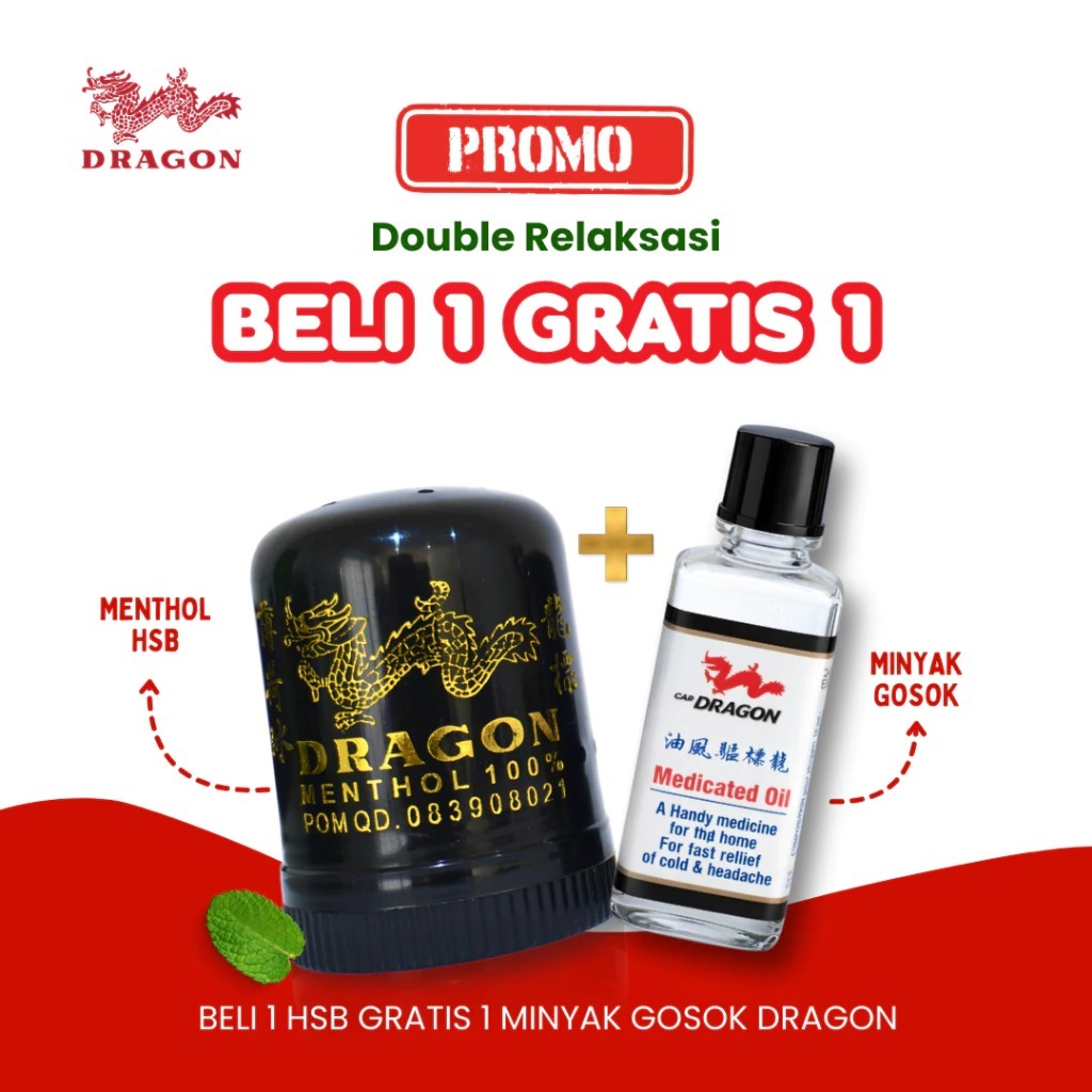 PROMO SPESIAL MENTHOL GOSOK CAP DRAGON (Po'peng) HSB, HSP, H1, H2, Stick, SB, SP, BB, B