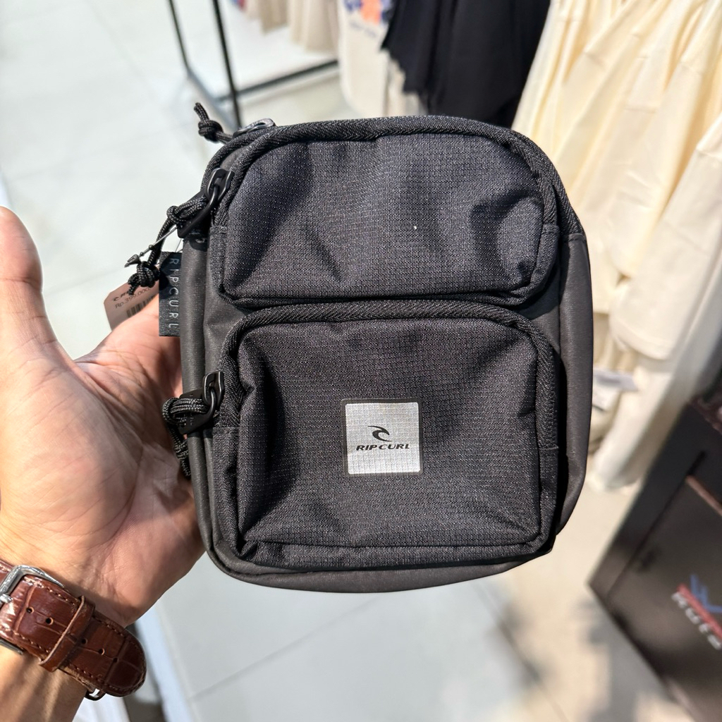 tas selempang pria rip curl original pouch midnight blak sling bag