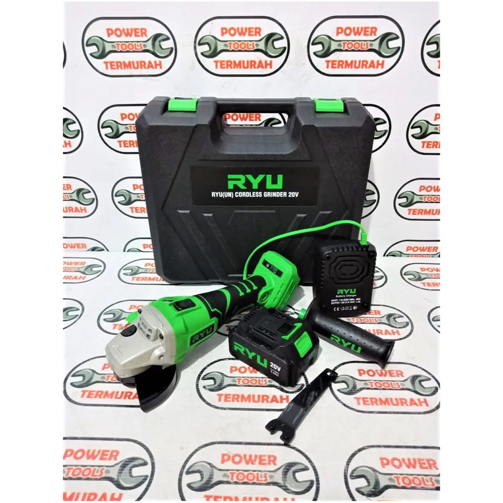 GERINDA BATERAI RYU 4 inc / gerinda cordless  RYU RCG20VOLY