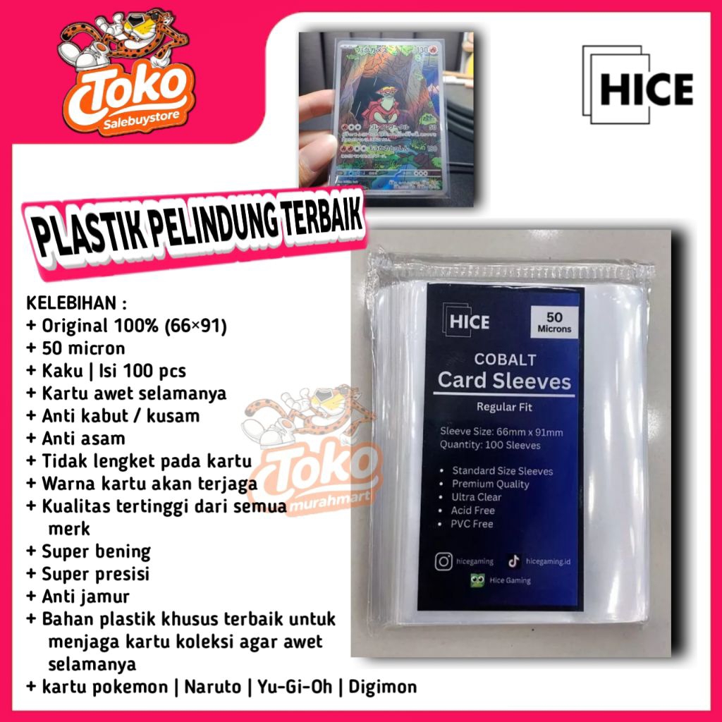 Sleeve plastik pelindung kartu pokemon TCG | naruto