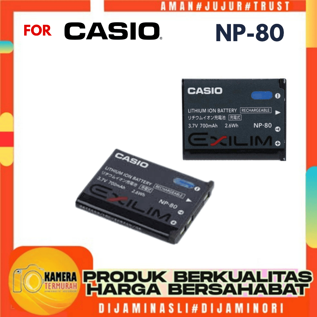 Baterai Kamera Casio Exilim NP-80 700mAh
