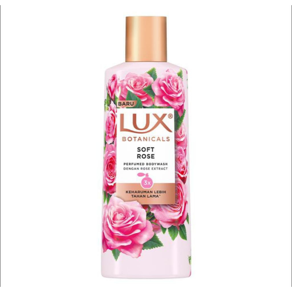 Lux botanicals sabun mandi cair soft rose botol 100ml
