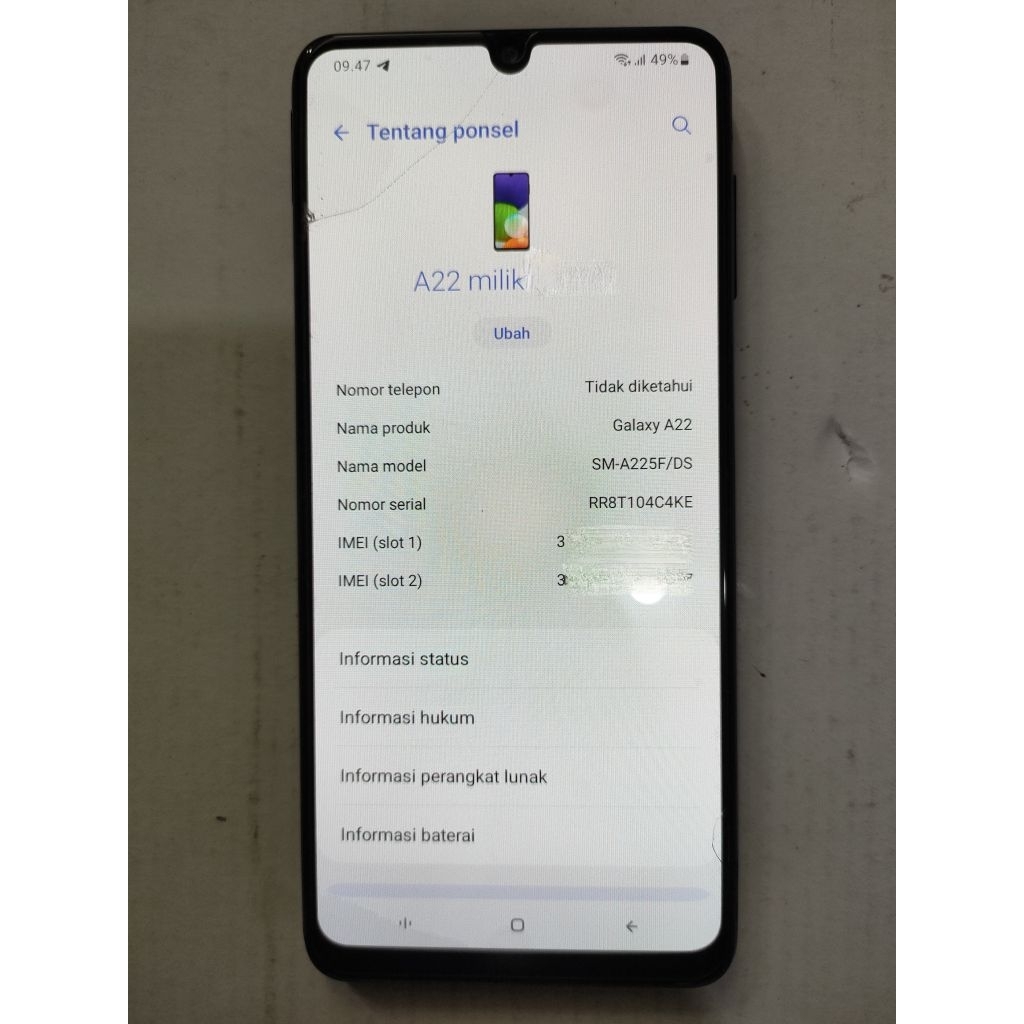Samsung A22 4G 6/128 Second/Bekas