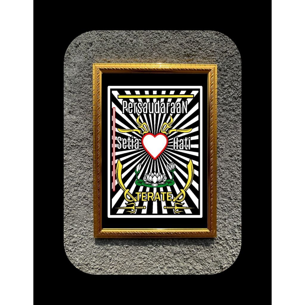 Bingkai + logo psht minimalist berbagai ukuran cocok untuk pajangan dinding