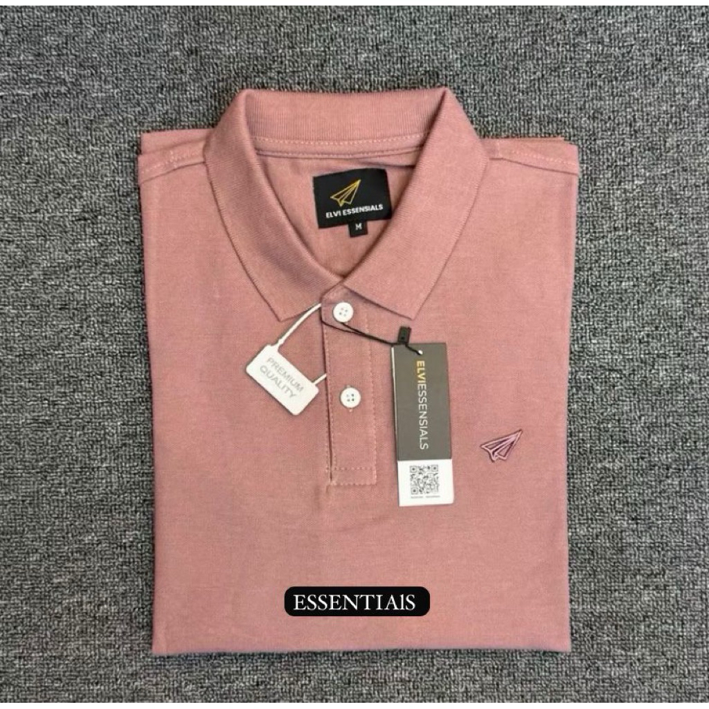 Kaos polo Tshirt/ Kaos polo Elvi ESSENTIAlS premium / Kaos keren Pria Terbaru Bisa Cod