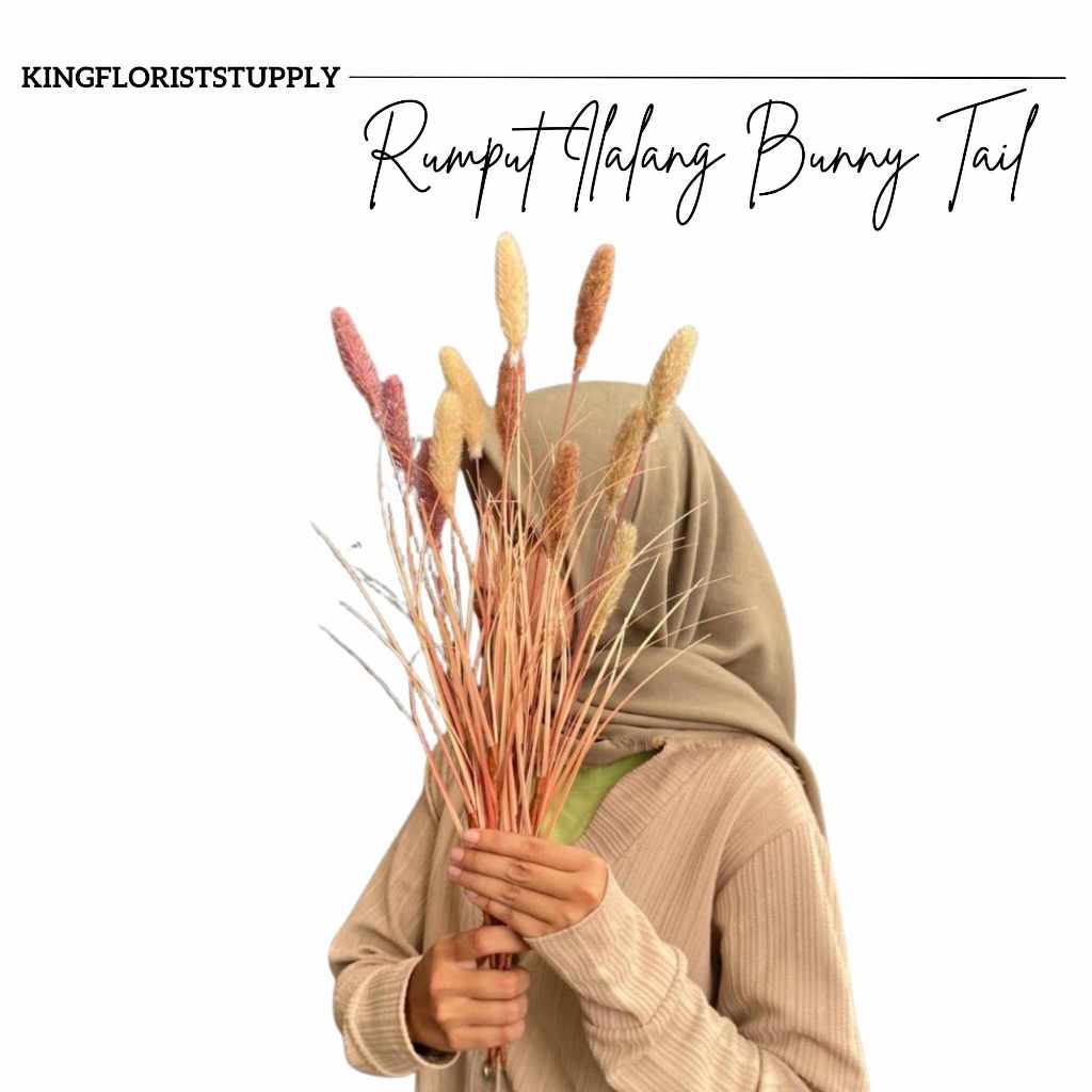 RUMPUT ILALANG BUNNY TAIL ARTIFICIAL rumput ilalang hiasan dekorasi MAHAR BUNGA PALSU
