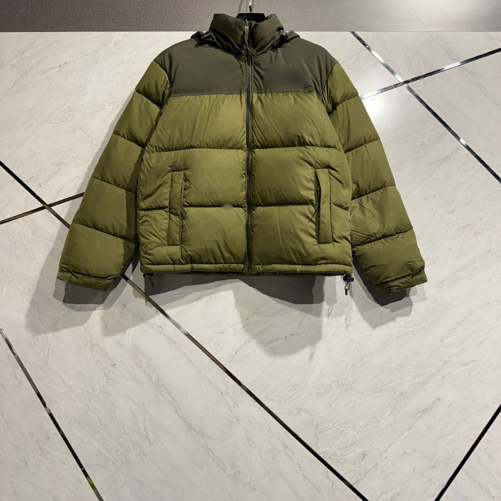 TNF Jaket Winter Pria Retro Nuptse Green