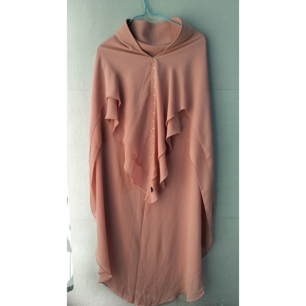 Khimar ceruty lembut soft pad antem