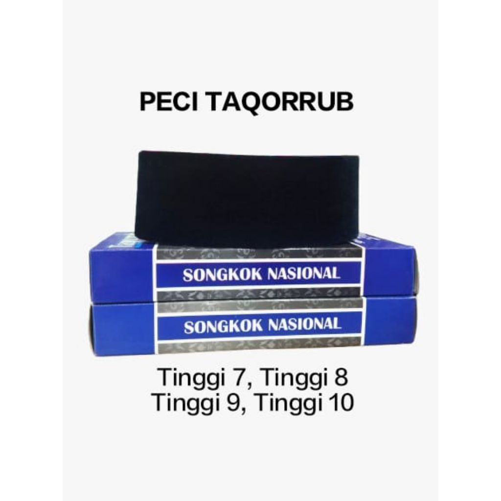 Peci songkok taqorrub hitam polos
