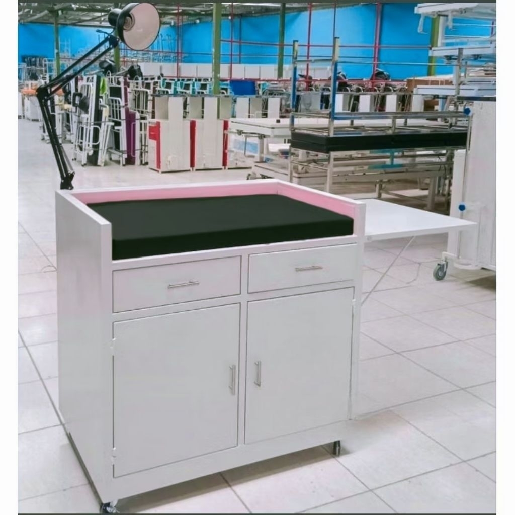 Meja resusitasi / Meja resusitasi bayi / Meja resusitasi besi / Baby table besi / Baby table