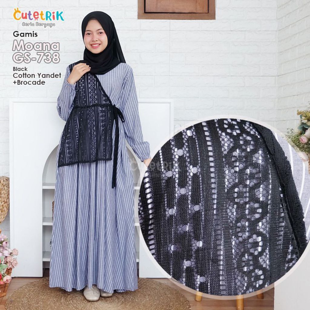 2026 GAMIS CUTETRIK TEEN KOMBINASI  BROKAT ANAK REMAJA TANGGUNG TERBARU