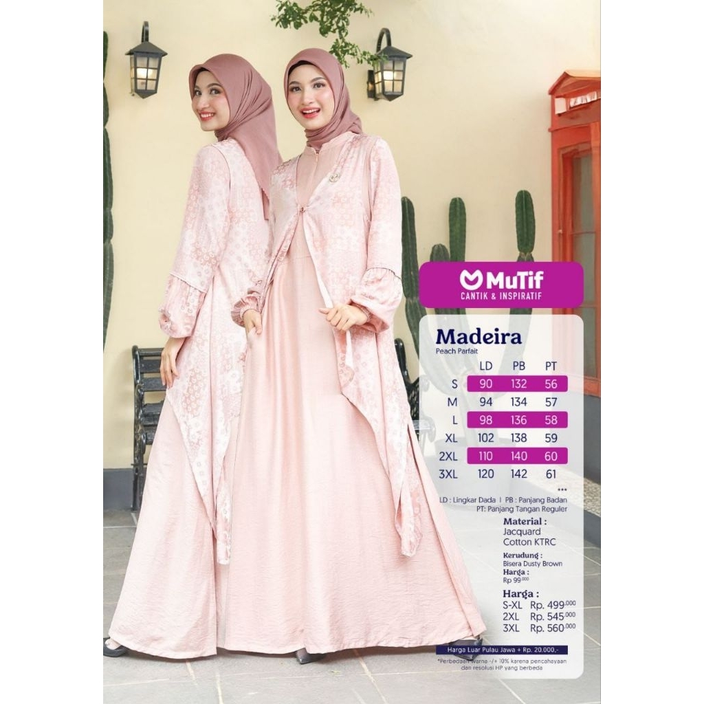 GAMIS MUTIF MADEIRA PEACH PARFAIT