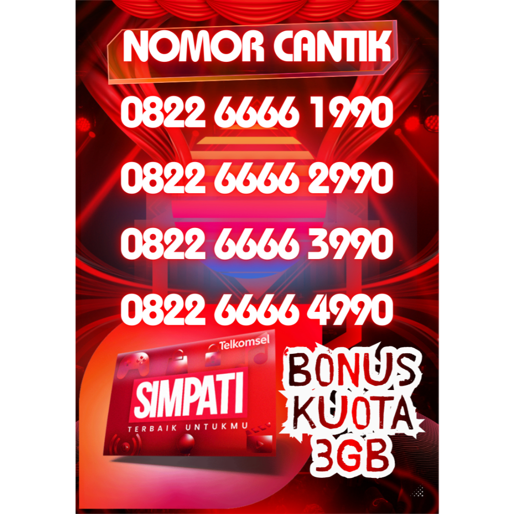 Simcard Nomor Cantik Kartu Perdana Telkomsel