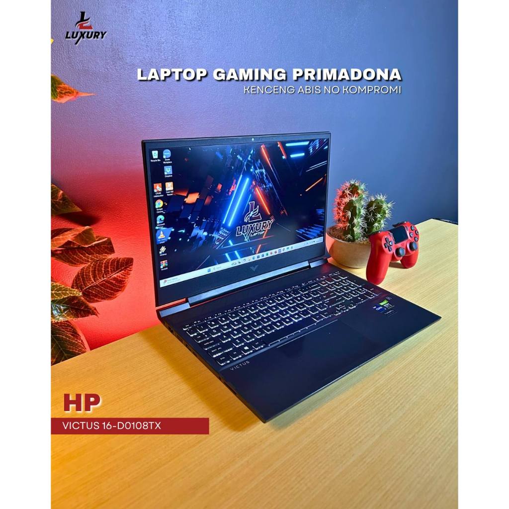 LAPTOP HP VICTUS 16-D0108TX 11TH GEN CORE I7 NVIDIA RTX 3050 SSD 512GB RAM 16GB LAYAR 144HZ BACKLIGH