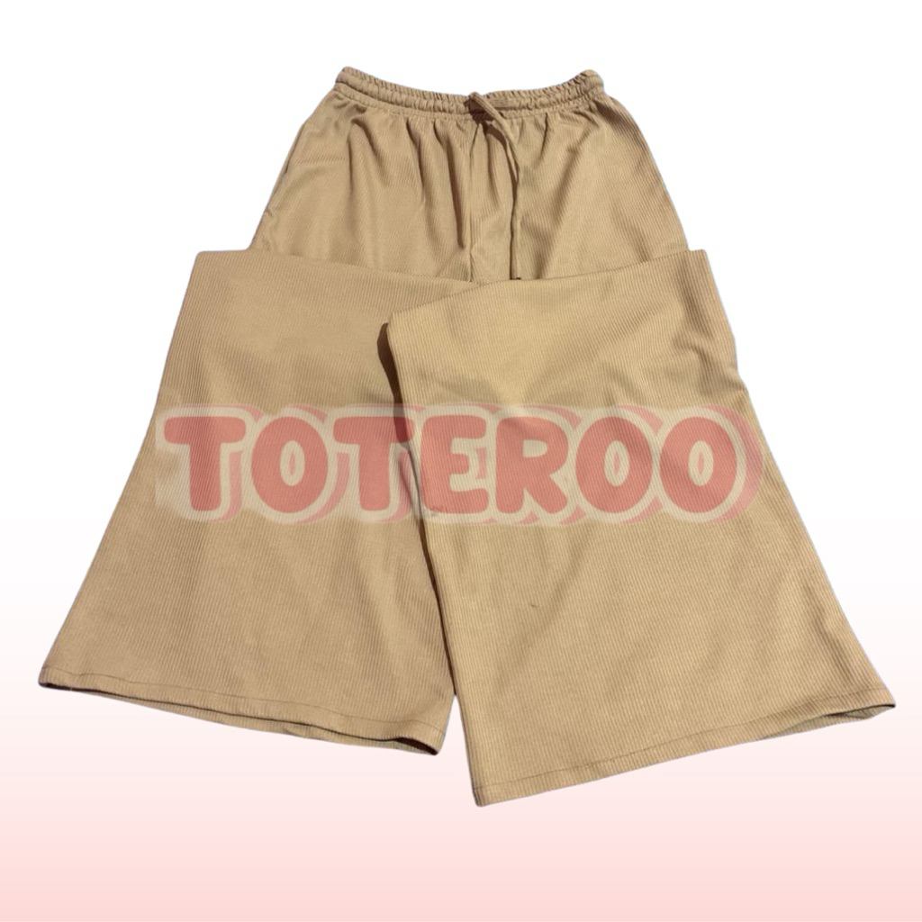 CELANA KNIT COKLAT SUSU | PRELOVED TOTEROO