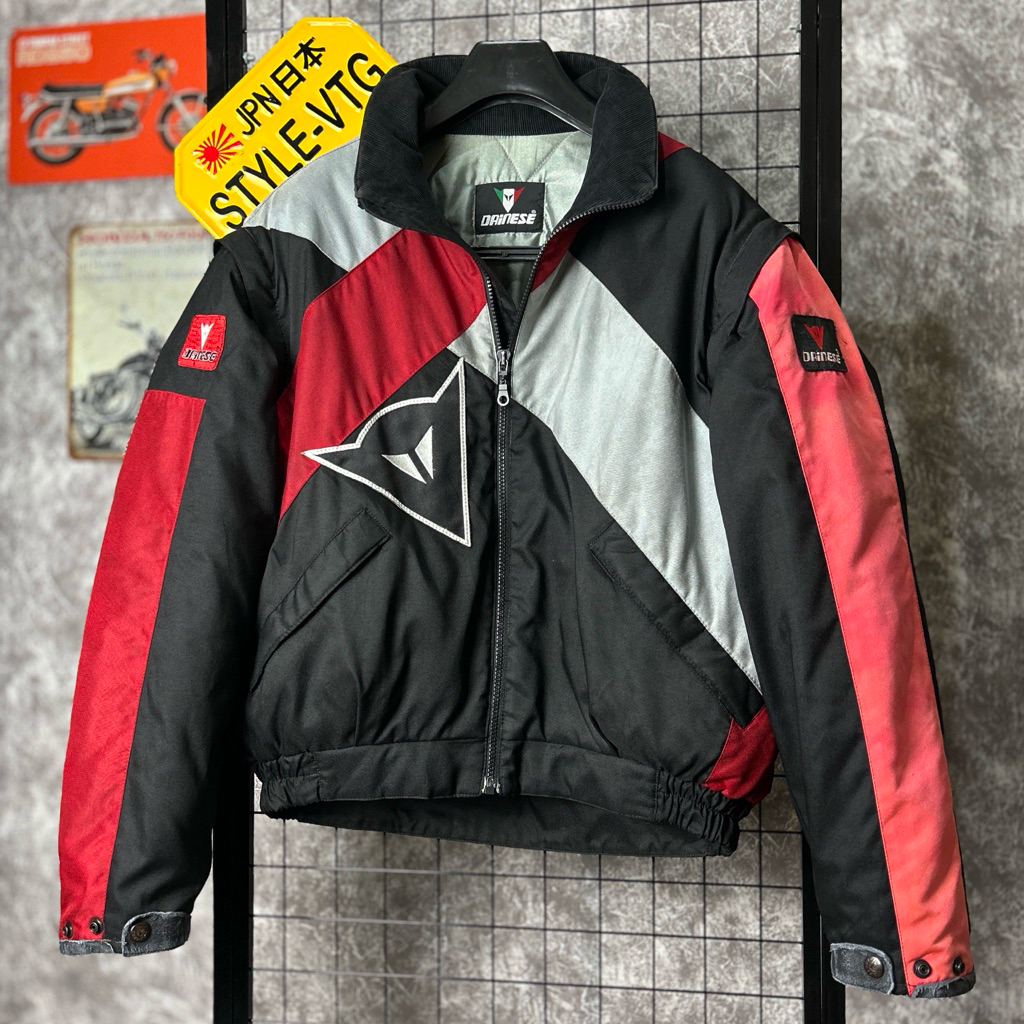jaket motor dainese 90s vintage racing jacket bkn yellow corn nankai kiss team kushitani