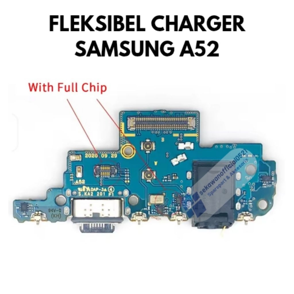 Fleksibel Charger Samsung A52 Ori Full IC Premium