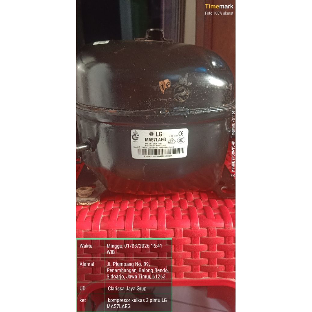 kompresor kulkas 2 pintu LG MA57LAEG
