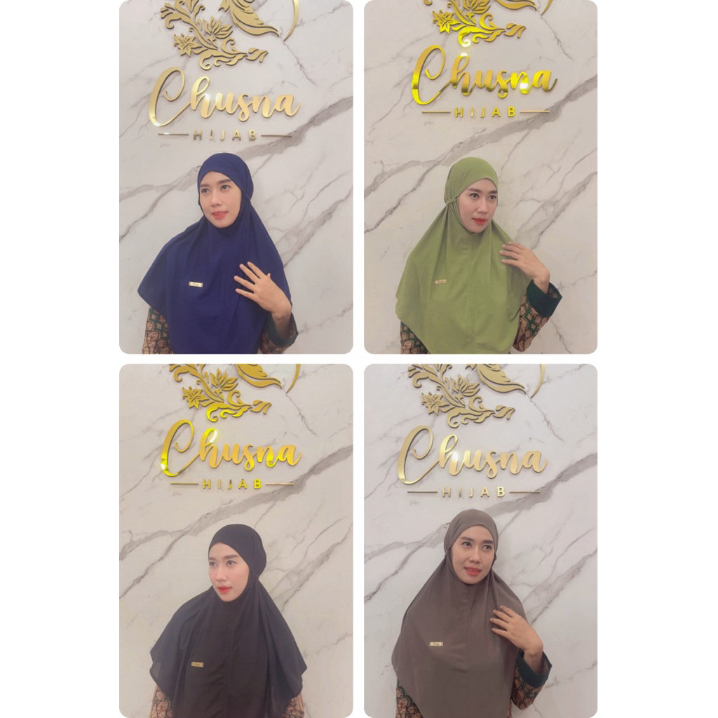 Chusna hijab || Jilbab Maryam Bergo Syari Inayah Jumbo Ori Kimikey