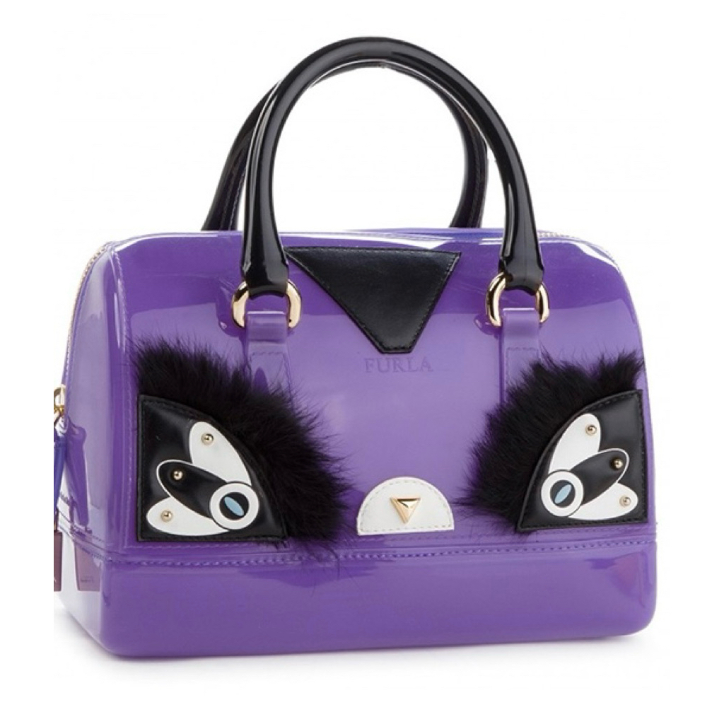 Furla tas preloved Candy Ginger small purple PVC handbag