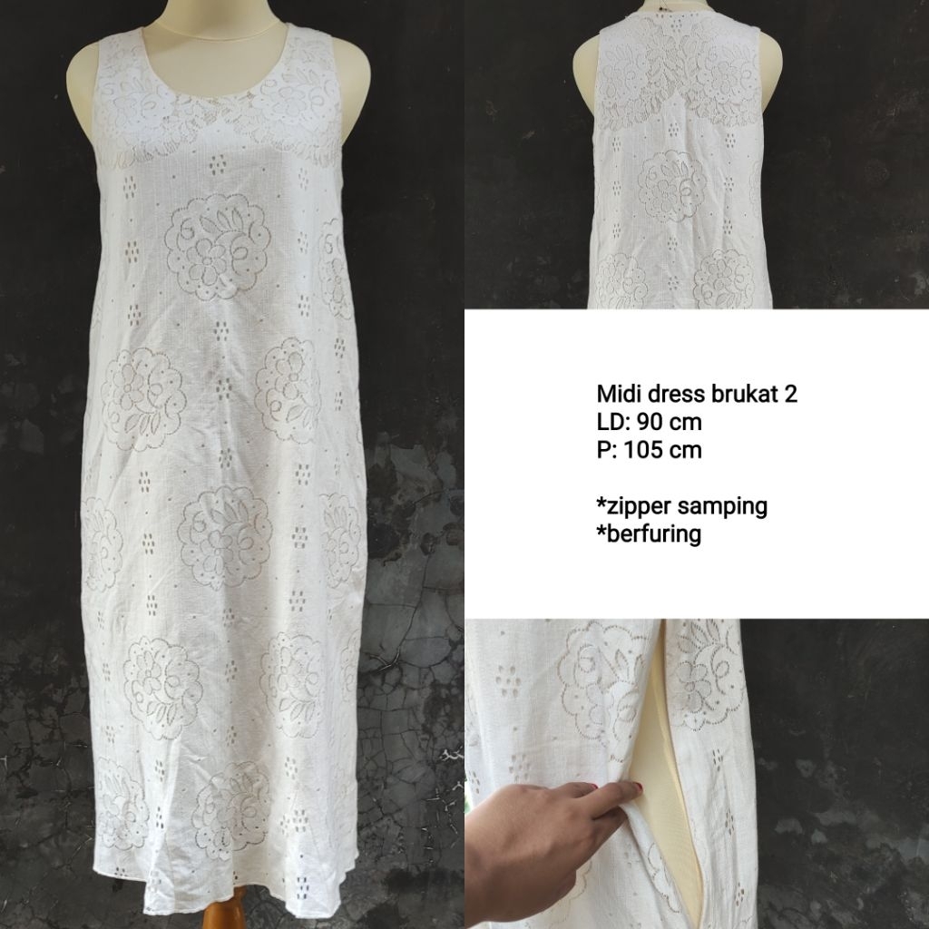 PRELOVED Dress Lace Prada Brukat Kutungan Warna BW