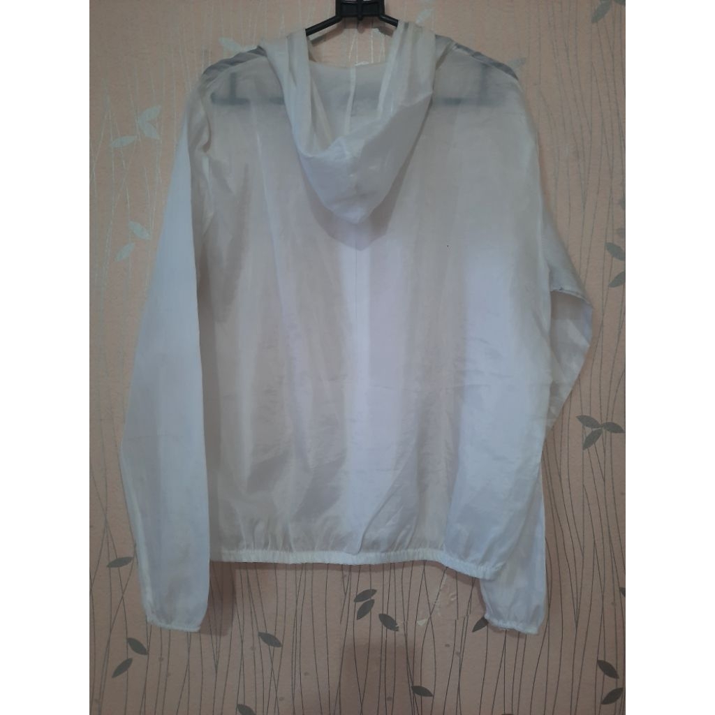 Jaket Putih Transparan Preloved