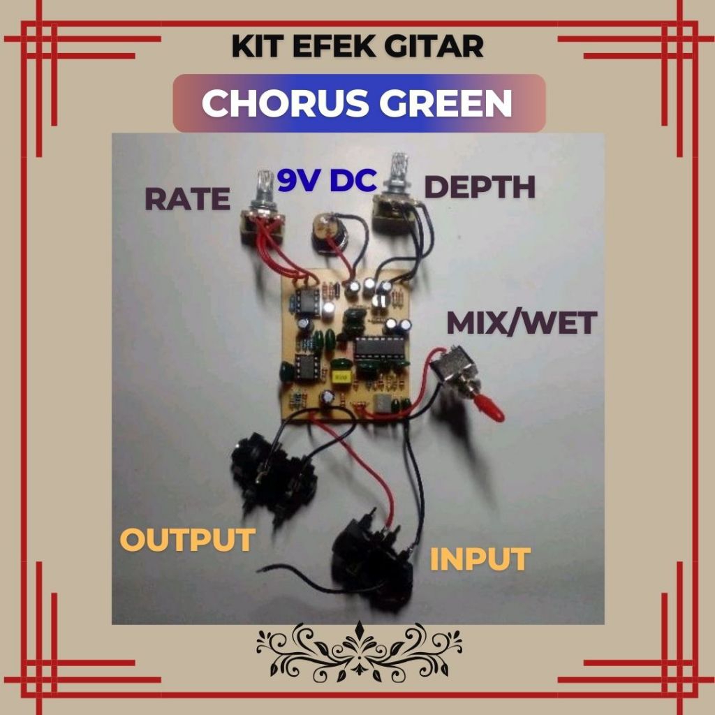 Kit efek gitar Chorus Green C03