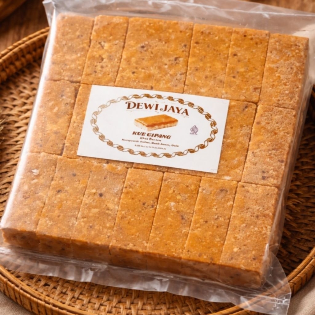 KUE GIPANG KETAN LAPIS KACANG, Kemasan Plastik Besar(Gipang Keramik)