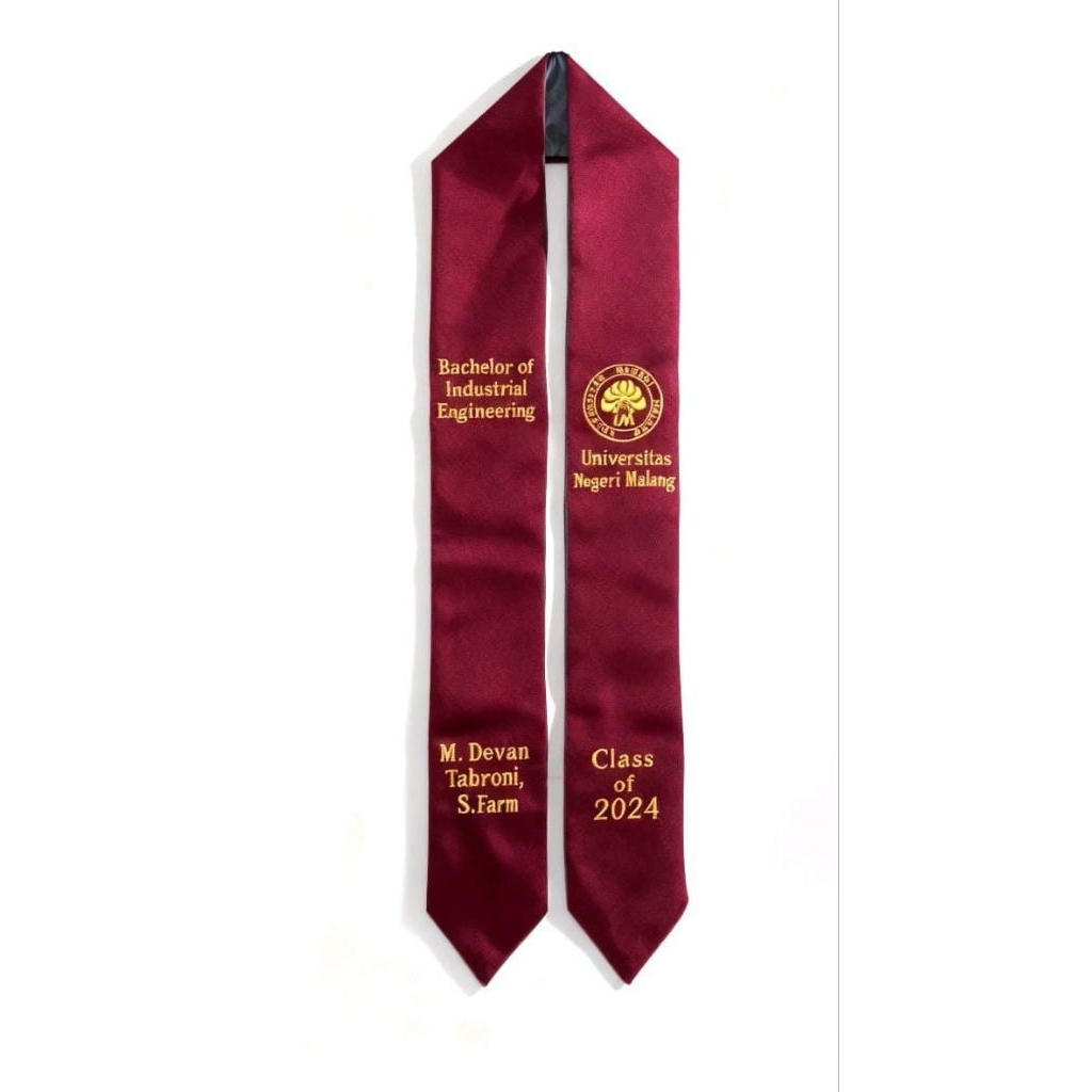 selempang wisuda kalung// bludru//2 lapis//Bordir