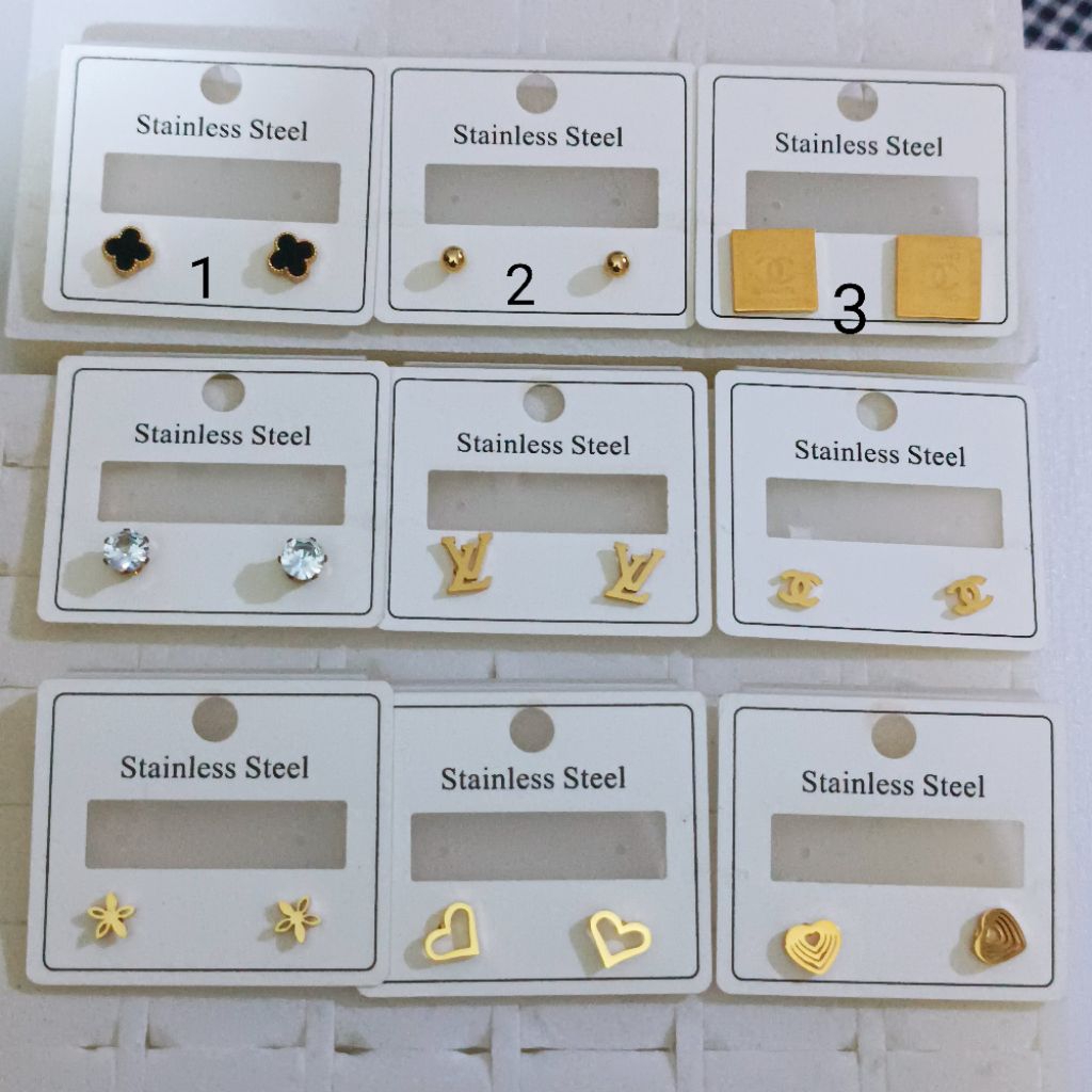 Anting Tusuk/Giwang Titanium, Anting Wanita Model Terbaru Anti Karat