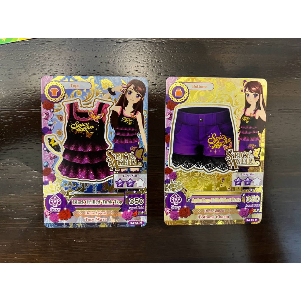 kartu aikatsu ori mesin spicy ageha ran shibuki